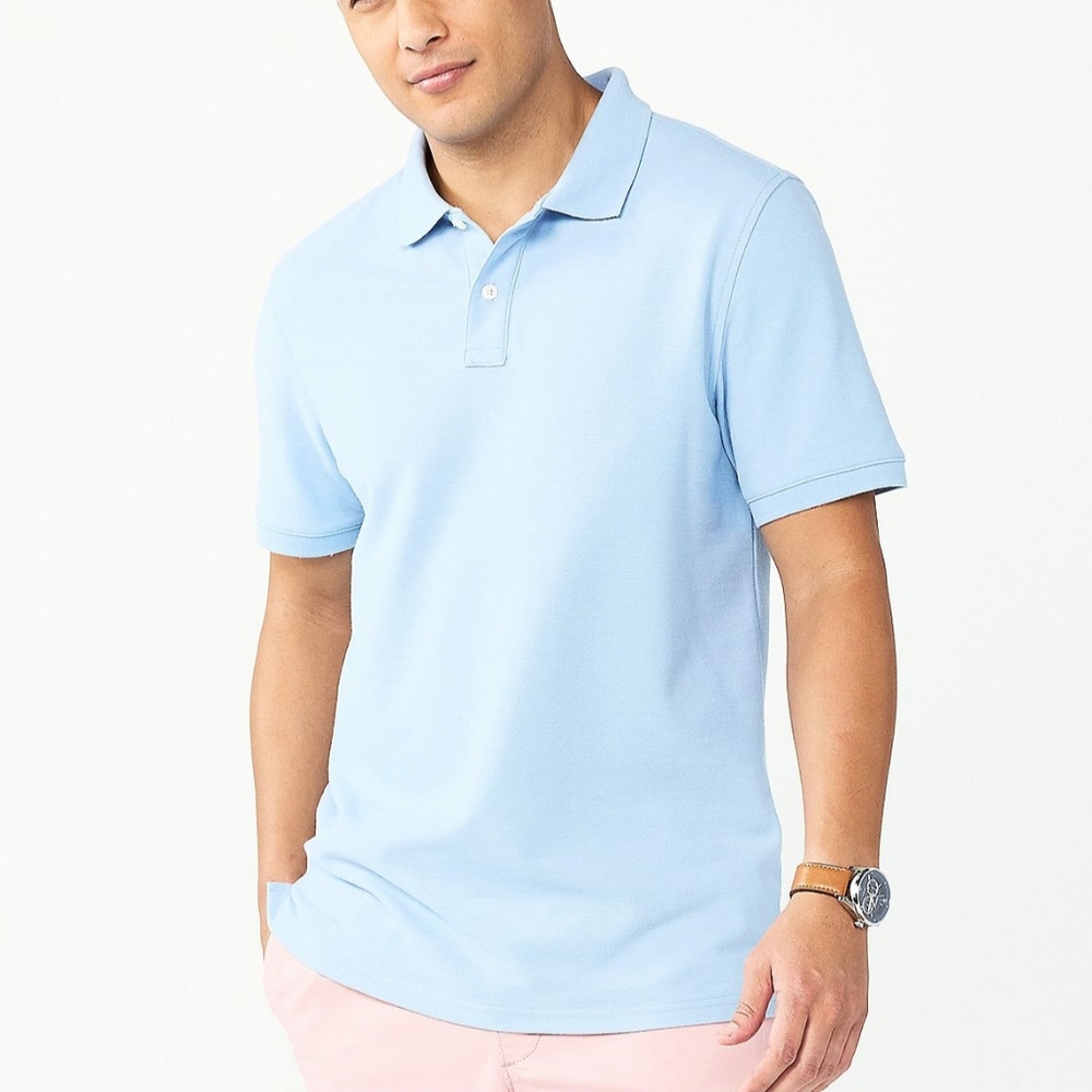 Mens Polo NEW by Sonoma.  Size L Light Blue.  Flexwear